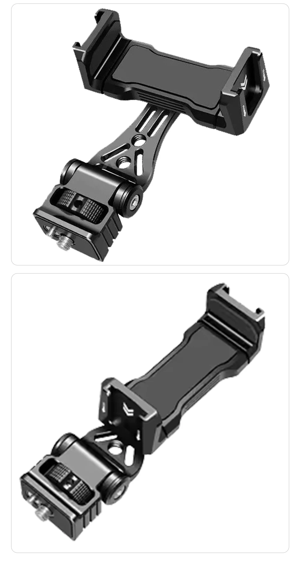 Vertical 360 Stand with 1/4 Screw Rotatable Phone Holder Clamp Clip Mount Adapte