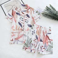 summer news pijama mujer thin section short-sleeved shorts large floral print pajamas home service ladies pajamas for women - Image 3
