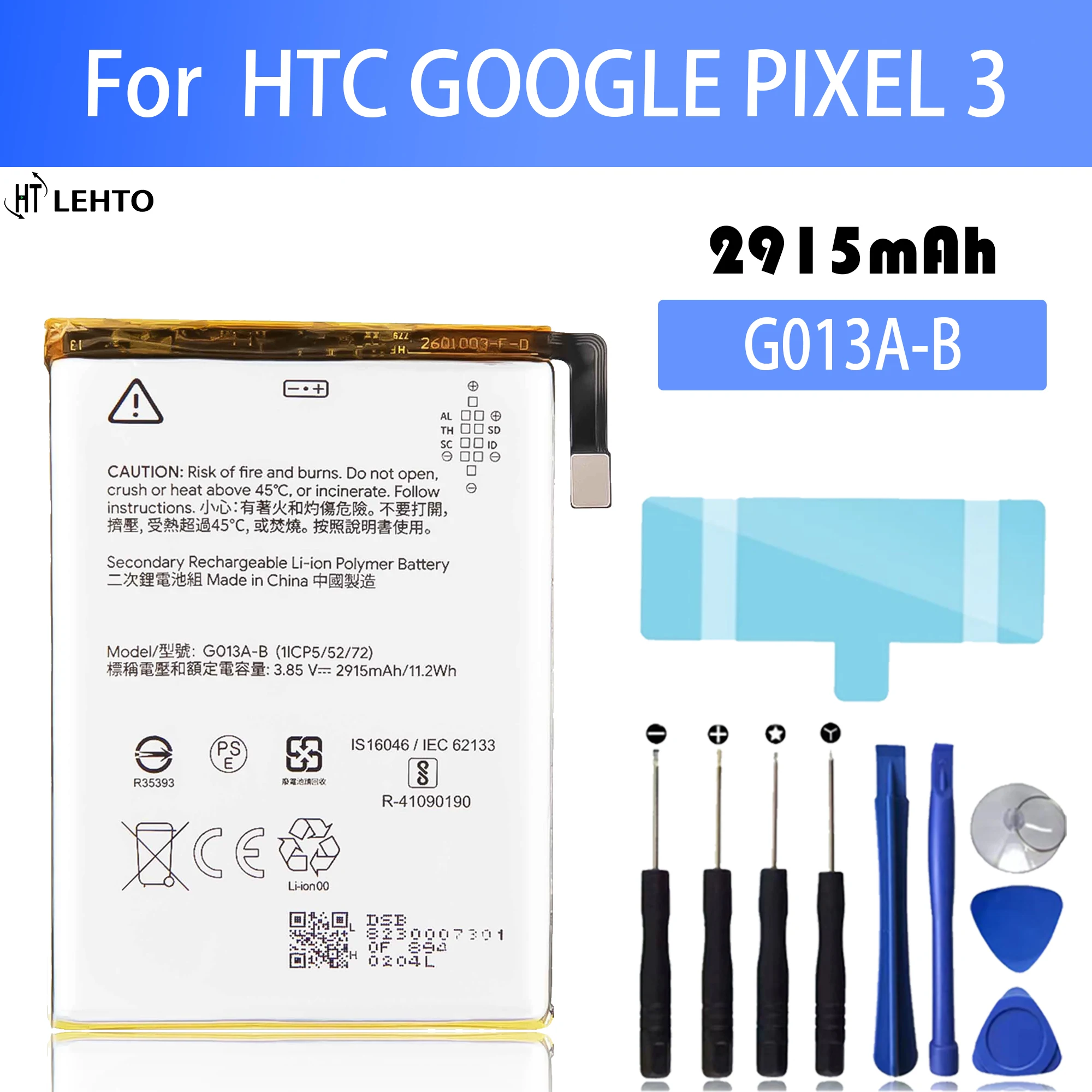 

G013A-B Battery For HTC GOOGLE Pixel 3 PIXEL3 / PIXEL3 GO13A-B Repair Part Original Capacity Mobile Phone Batteries