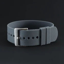 Premium Silicone Sport Watch Band - Soft Rubber Wristband - 22mm (Gray)