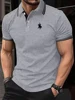 Men's Golf Shirt Polo Shirt Work Casual Lapel Short Sleeve Basic Modern Color Block Patchwork Spring & Summer Regular Fit 2