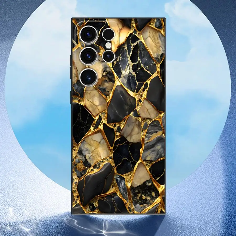 Chic Marble Print Phone Case - Sleek Silicone Cover