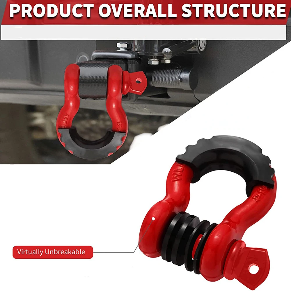 1 Pcs 8T Off-road Trailer Hitch RV Trailer U-hook Trailer Hitch Front And Rear Pull Rod Towing Hook Transportation Rescue Tool