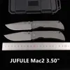 JUFULE Made Mac2 3.5“ 60+ HRC VG10 Blade Titanium Handle Ceramic Bearing Pocket EDC Tool Camping Hunting Outdoor Folding Knife 1