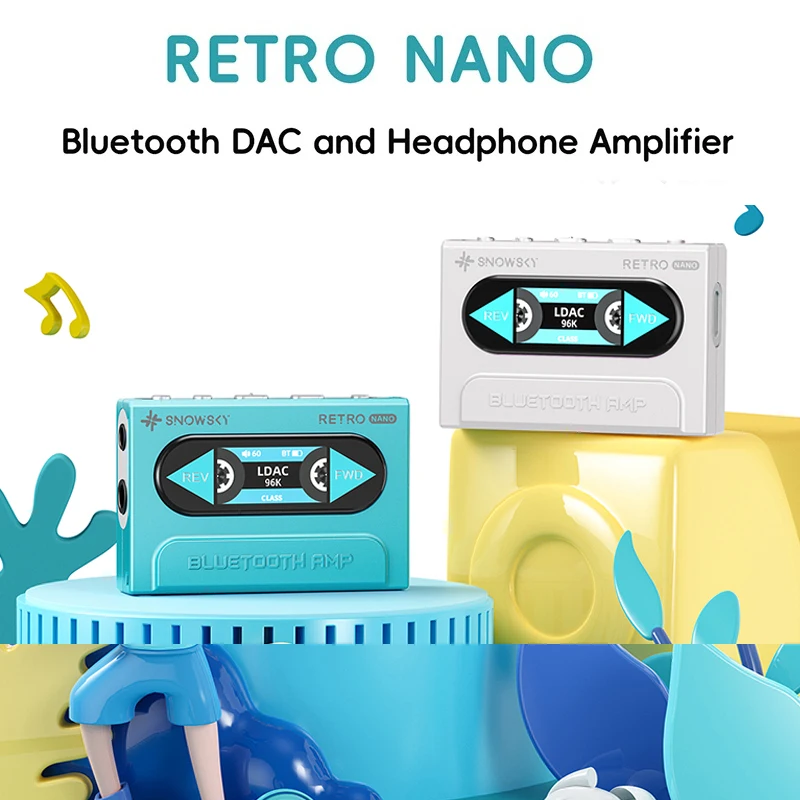Headphone Amplifier Snowsky/Fiio Retro Nano Bluetooth And Ldac/Aptx Adaptive/Aptx Ll With 3.5mm/4.4mm, audio adapter,headphone amplifier,earphone amplifier adapter,audio converter adapter,audio converter,audio decoder,audio converter amplifier,headphone adapter,headphone audio decoder,headphone amplifier adapter