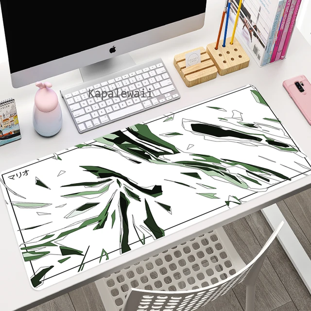 White Mousepad Xxl Mouse Pad Art Deskmat 90x40 Office Accessories