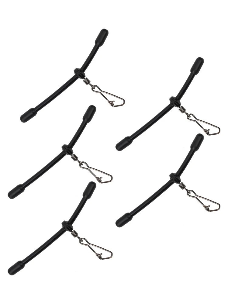 5 Stück Angeln Anti-Feeder Boom Spacer mit Druckknöpfen Balance Connector Tackle Rolling Swivel Snaps Balance Connector – Detail 15