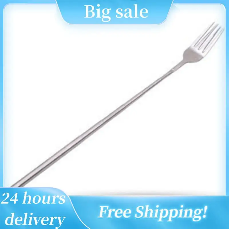 

Stainless Steel Telescopic Extendable Fork Dinner Fruit Dessert Long Cutlery Forks BBQ Meat Fork Kitchen Accessories Tools