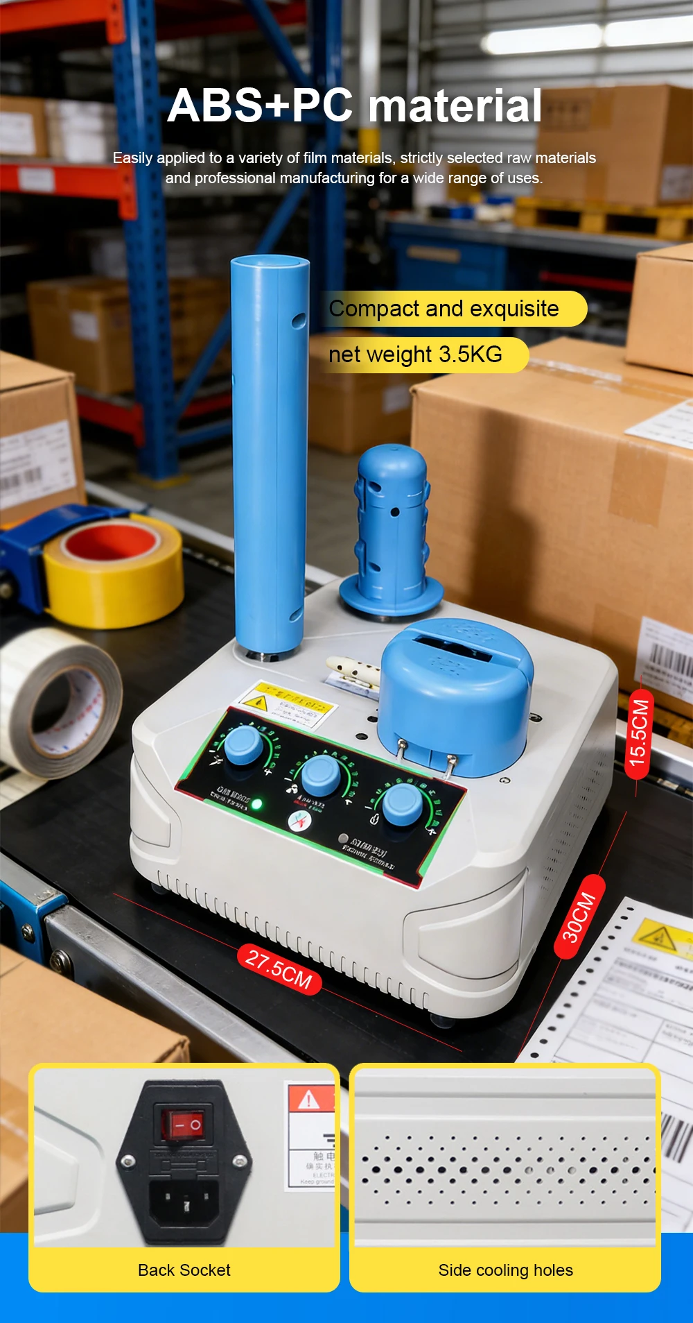 Fully Automatic Air Cushion Machine T30 Inflator Portable Bubble Pillow Inflator