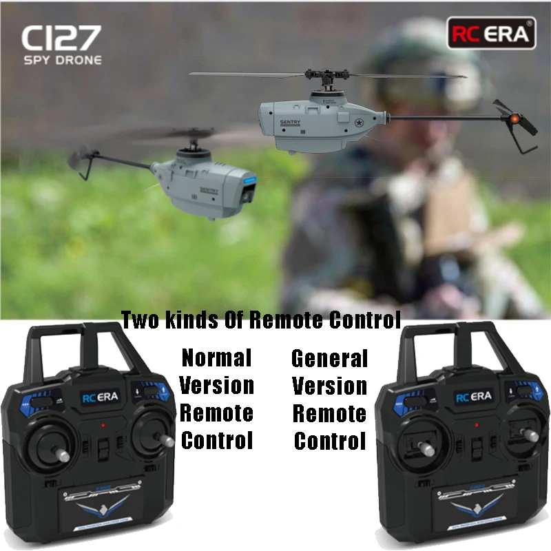 RC ERA C127 Drone 4K Profesional 6-Axis Gyro Altitude Hold Optical Flow Localization Flybarless RTF Sentry Helicopter Mini Drone 1