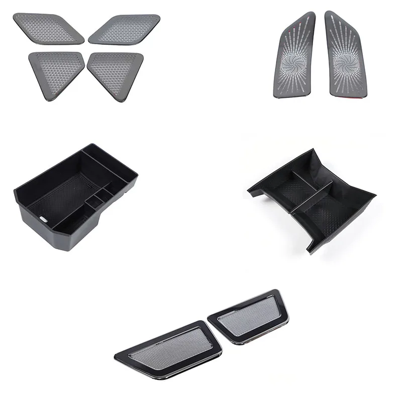 BMW ix 2022-2024 차량용 센터 콘솔 수납함 도어 혼 커버 앞 A필러 에어 아웃렛 마스크 장 자동차 액세서리