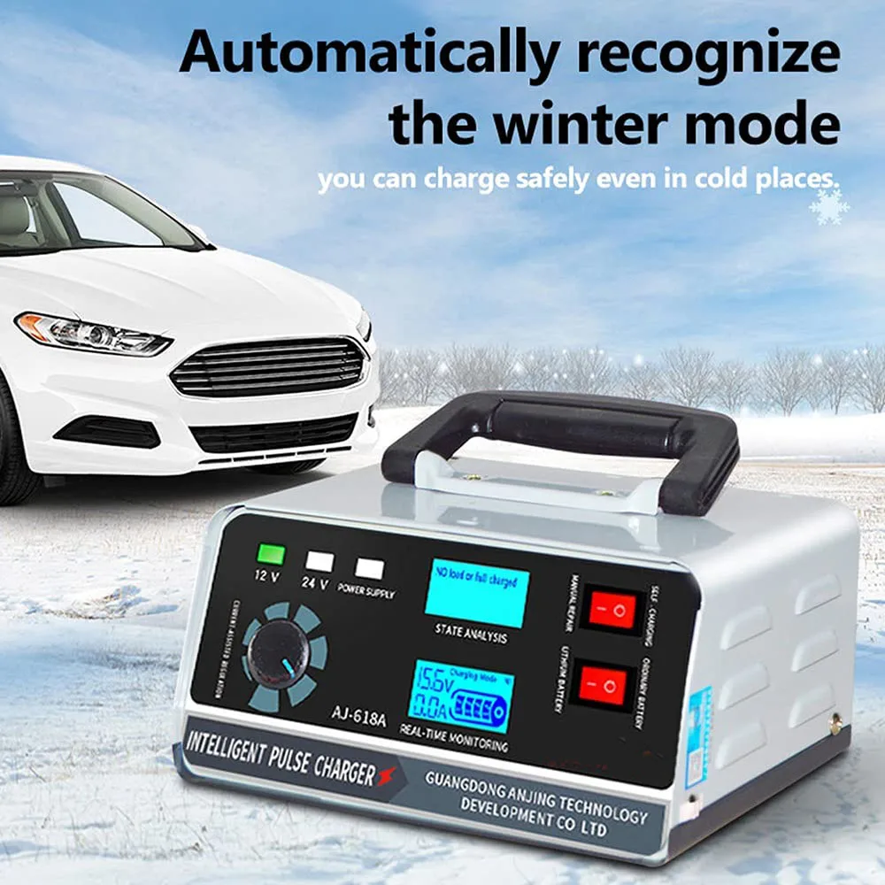 스마트 탈황기 유지 보수 배터리 충전기, 조정 가능한 펄스 수리 납산 배터리 충전기, 12V, 24V, 15A, 12V, 24V