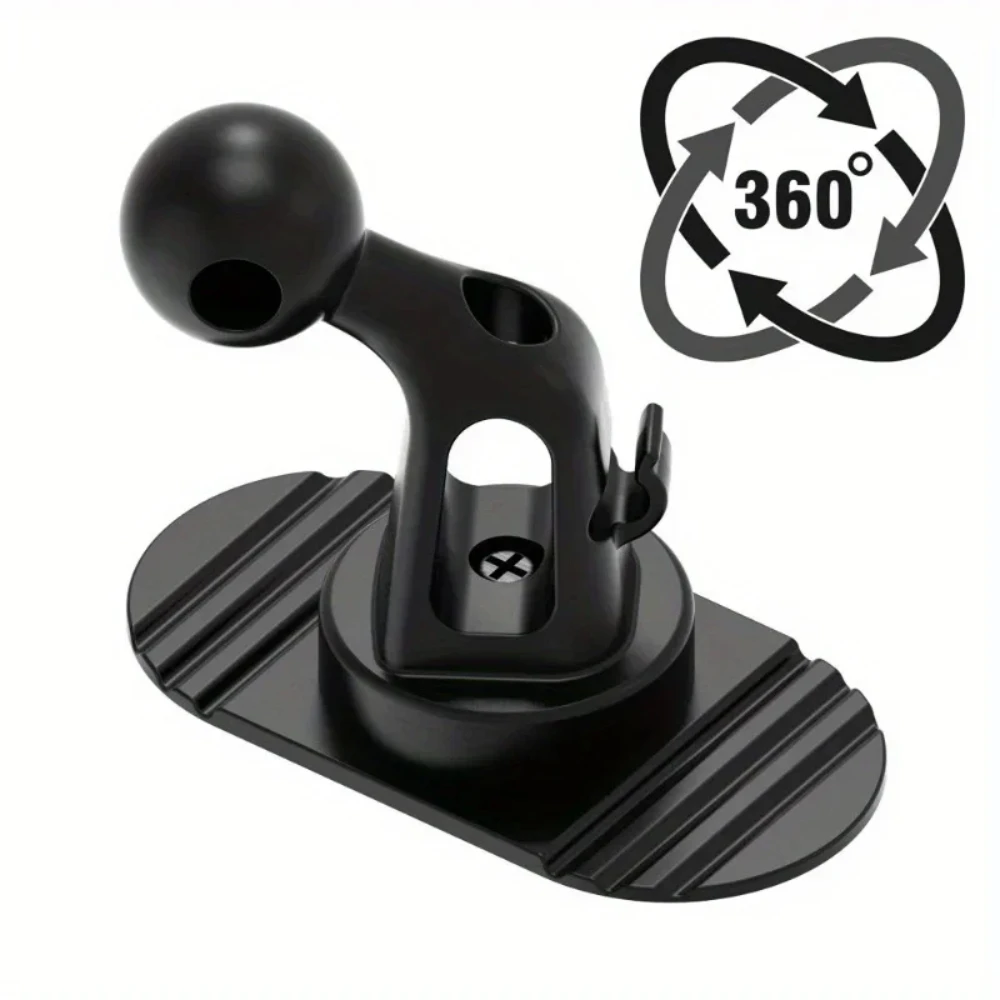 360 Degree Rotating Car Phone Mount 17mm Ball Joint Sticky Base Dashboard Holder with Wire Hook - High Quality 3M Adhesive