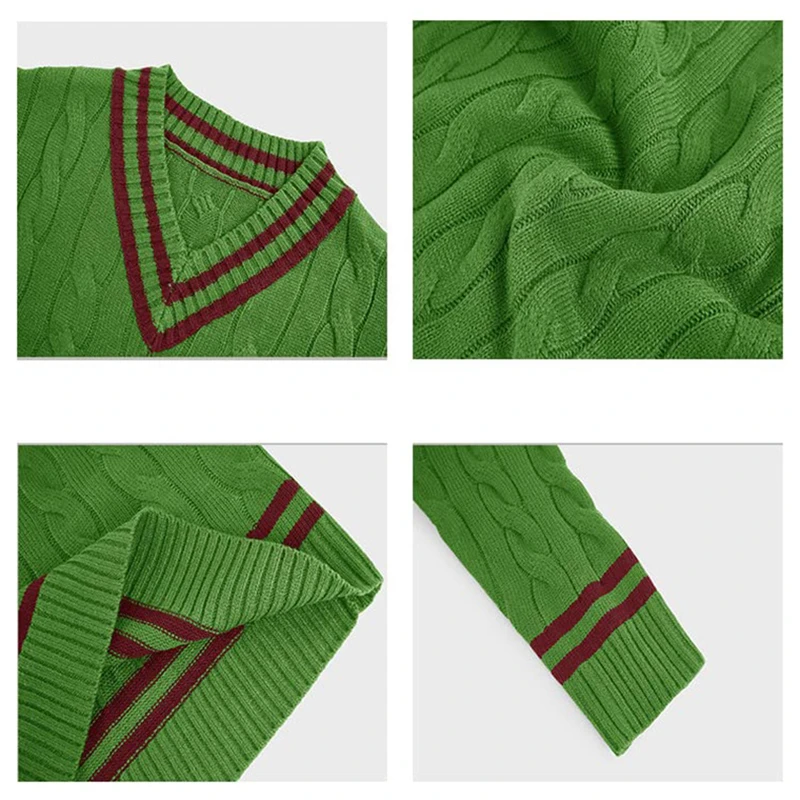 Autumn Europe America New Men's Clothes V-neck Warm Casual Pullovers Sweaters For Men Fashion Knitted Sweater Male Streetwear
