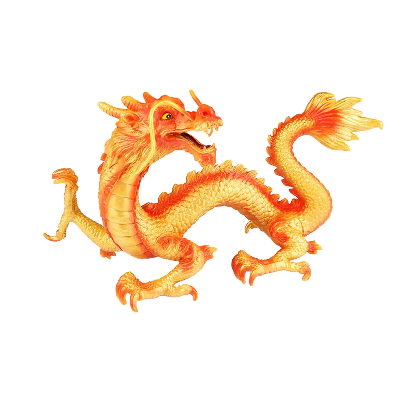 Hand Painted Chinese Dragon Figurine Miniature Animal Toys for Age 3+ Kids