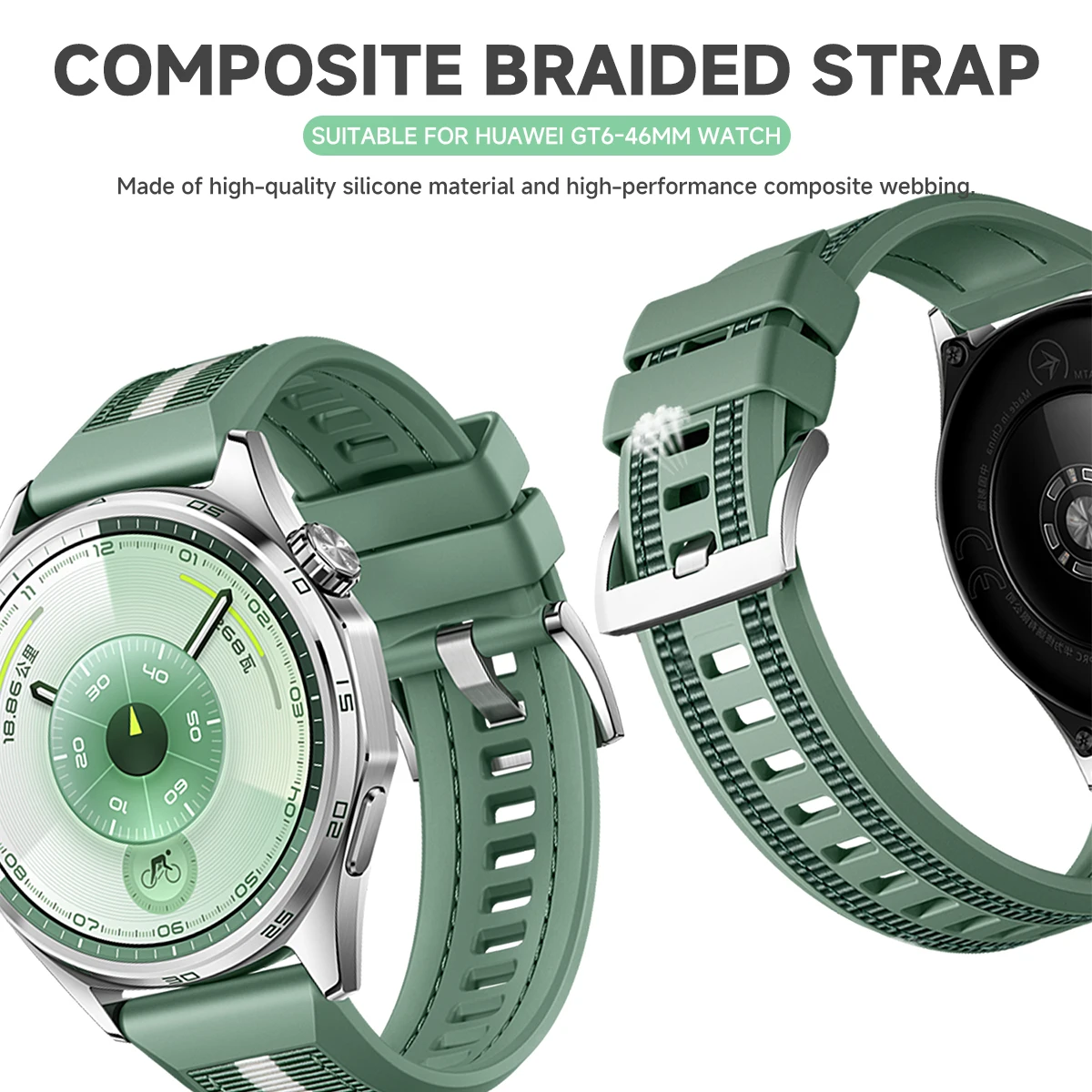 Universal 22mm Soft Silicone Replacement Watch Strap