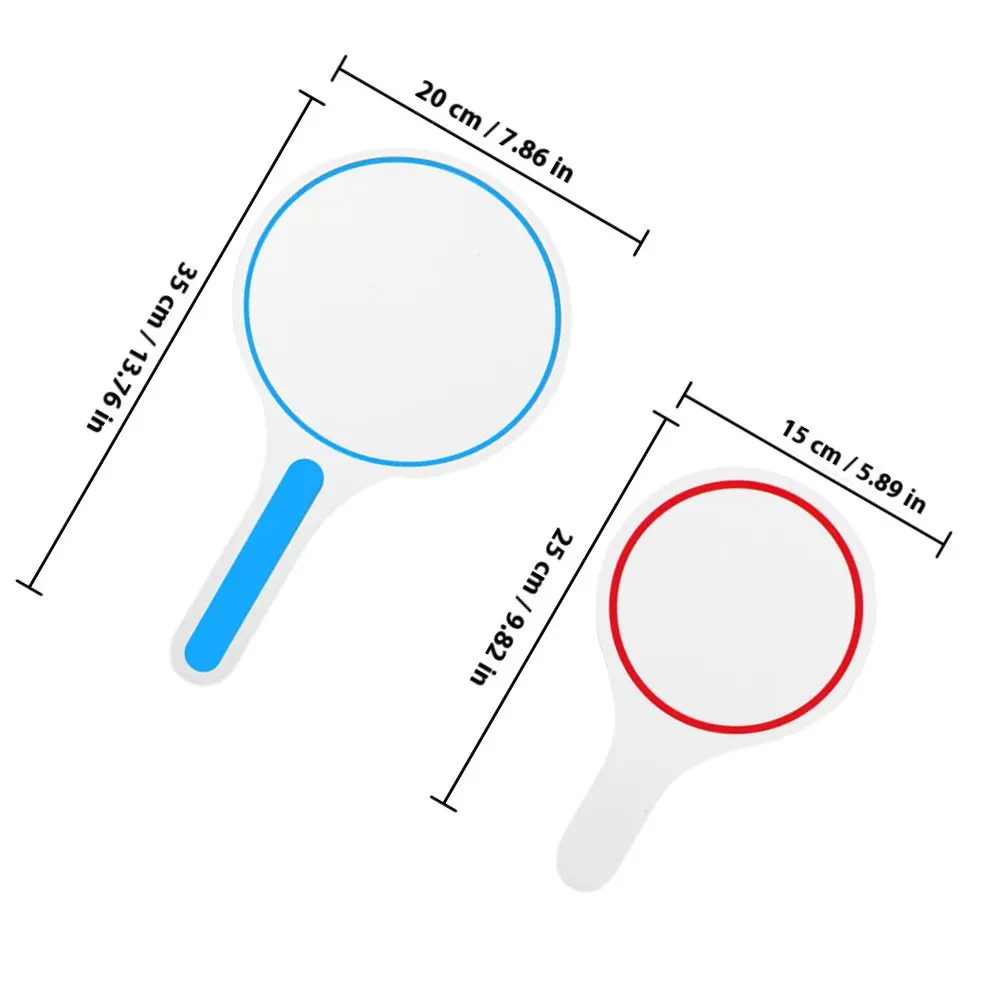 2Pcs 점수판 휴대용 핸드헬드 드라이 지우개 패들 빈 쓰기 보드 투표 심사위원 점수 매기기용 재사용 가능한 미니 화이트보드