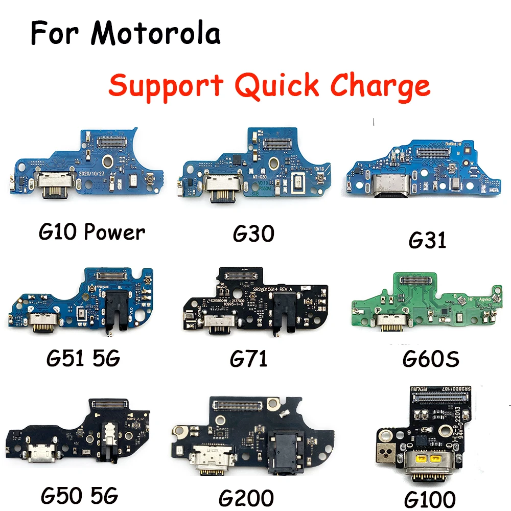 

USB Dock Connector Charging Port Flex Cable For Moto G60 G100 G50 G31 G30 G20 G71S G10 Power G60S Charger Board With Mic Module
