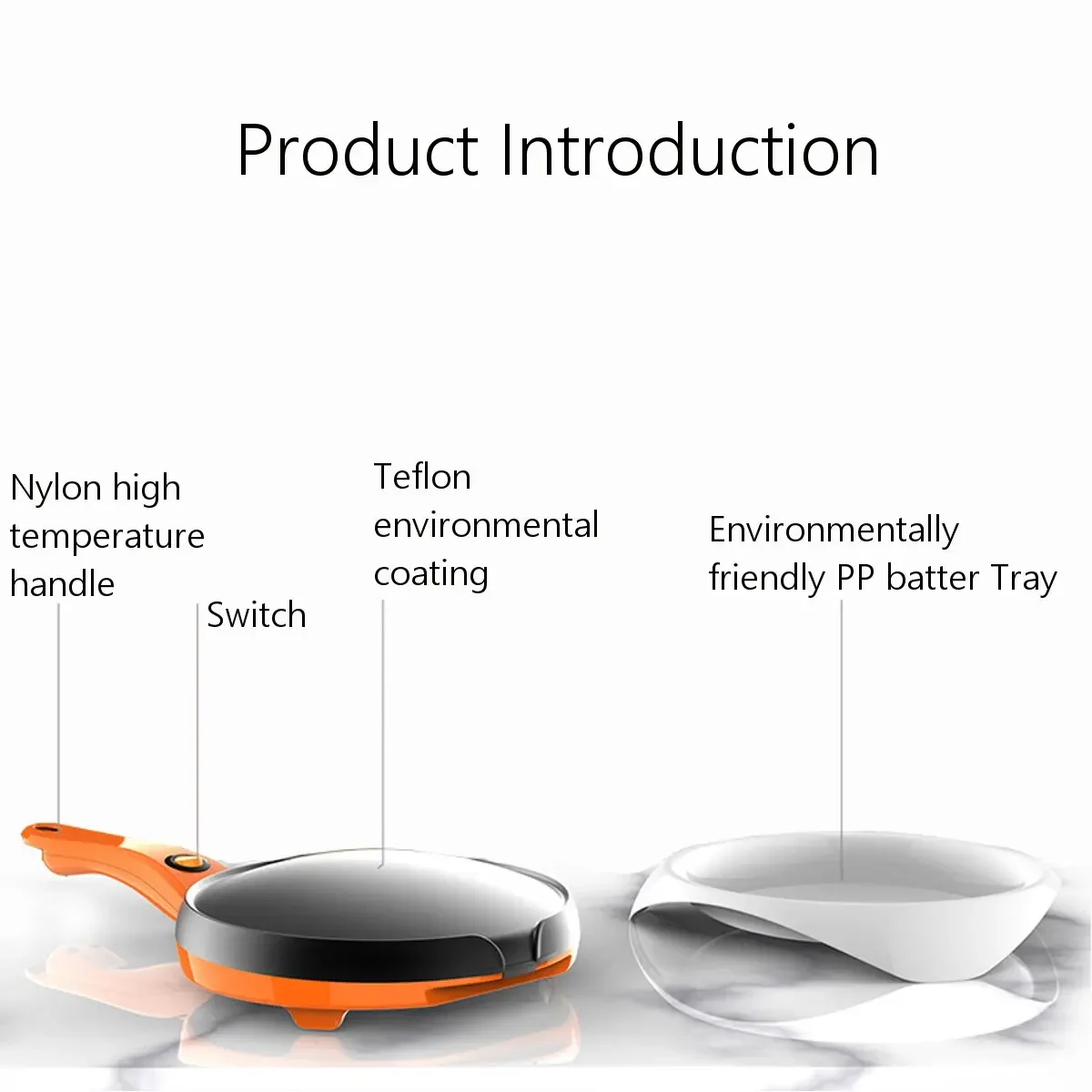 Electric Crepe Maker Non-Stick Griddle Kitchen Cooking Tools 5