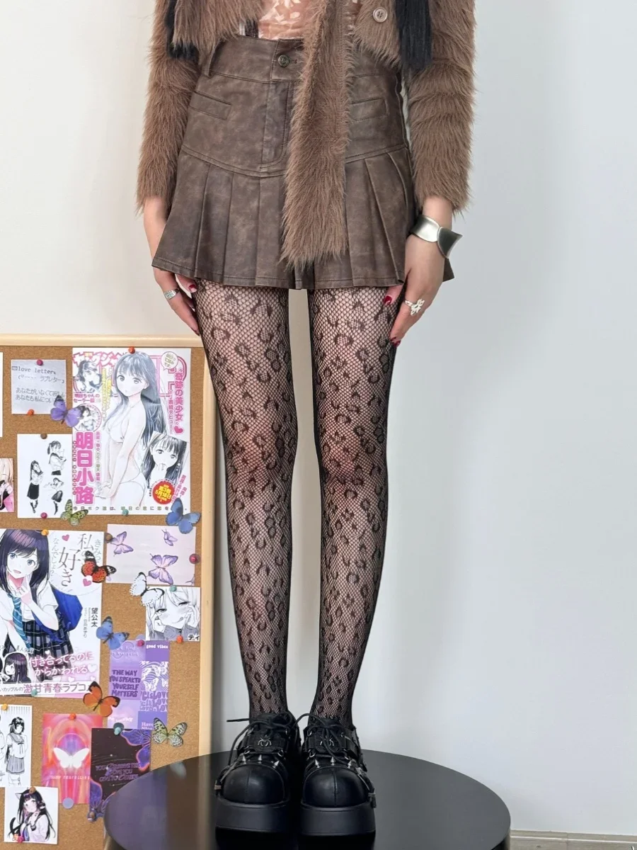 Women Summer Thin Transparent Silky Pantyhose Gothic Sexy Vintage Leopard  Animal Pattern Sheer Tights Seamless Stockings - AliExpress