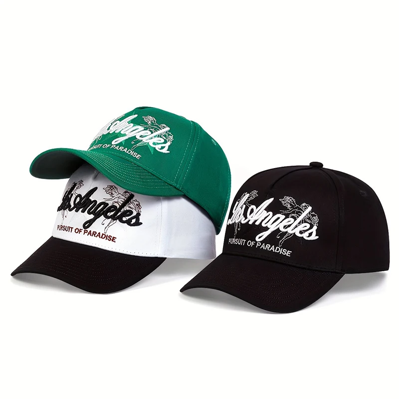 Modische LOS ANGELES Stickerei Baseballkappe Baumwolle Snapback Hut Unisex Hip Hop Trucker Caps Herren Damen Outdoor Sonnenhüte Gorras – Detail 1
