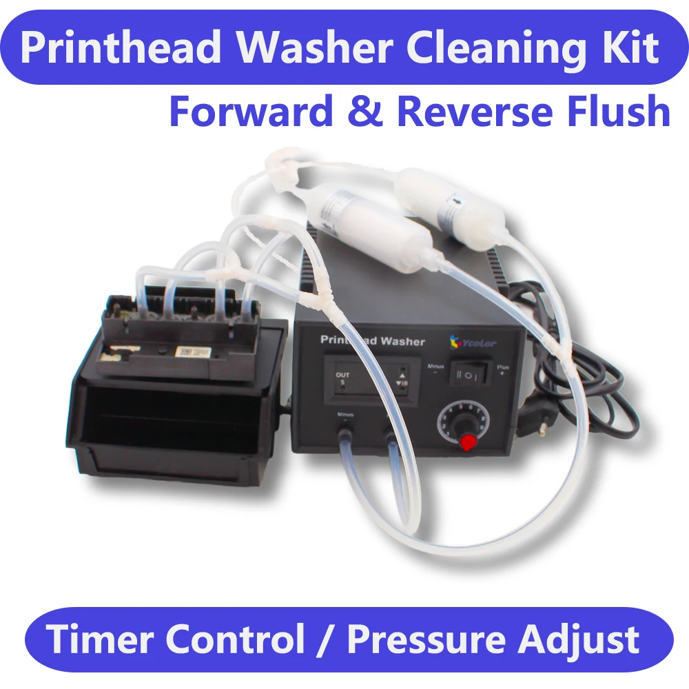 DTF Printhead Washer Cleaner Flush Machine Clean Kit Flusher For Epson L1800 L805 1390 XP600 DX6 i3200 Print Head Unclog Unblock