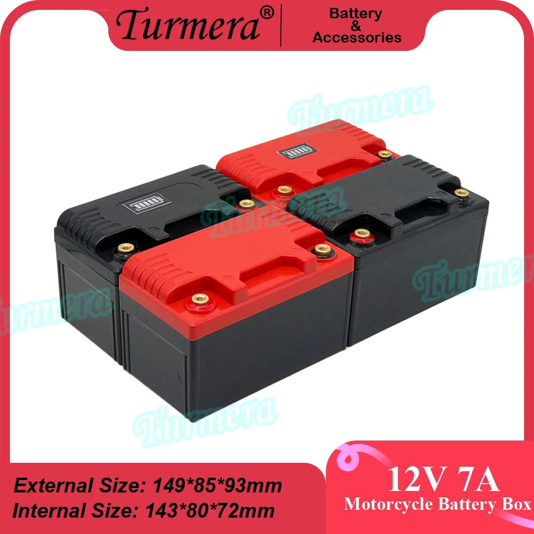 

Turmera 12V 7A Motorcycle Battery Box with M6 Screw Customize Displayer 2*USB Charging Port for UPS or Replace Lead-Acid Battery
