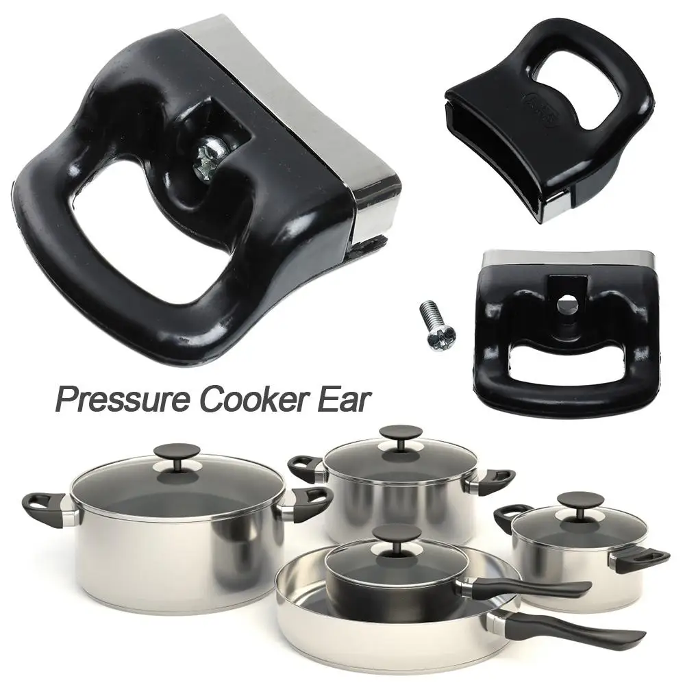 Pot Handle Cookware Accessories 2pcs Universal Pot Handles with Screws Single Hole Pressure Cooker Ear Pan Short Side Handle Grip Replacement