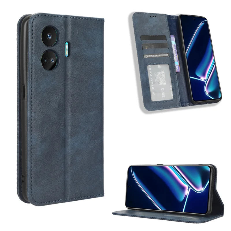 

Pertain to for OPPO Realme GT Neo5 Se luxury magnetic buckle retro pattern Skin PU leather case for Realme GT Neo5Se phone case
