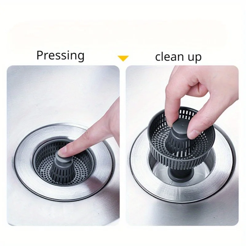 Kitchen water storage press and bounce filter 1/3pcs sink accessories For odor prevention Thickened kitchen sink accessories