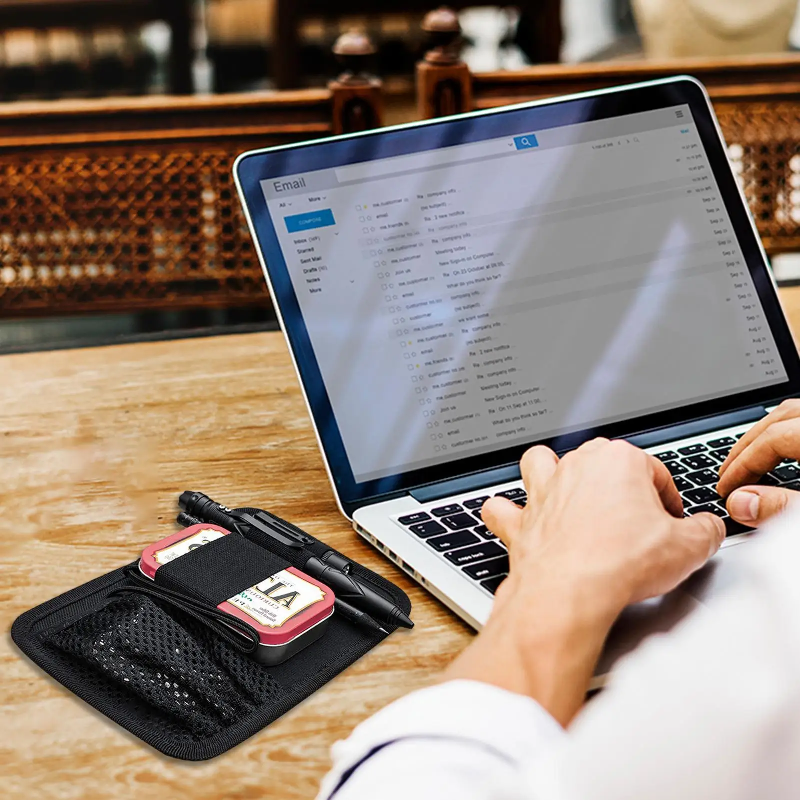 Hook And Loop Panel Wear-resistant Organizer Panel Stickable Wear-Resistant Molles Admin Pouch For Packs Backpack Or Messenger