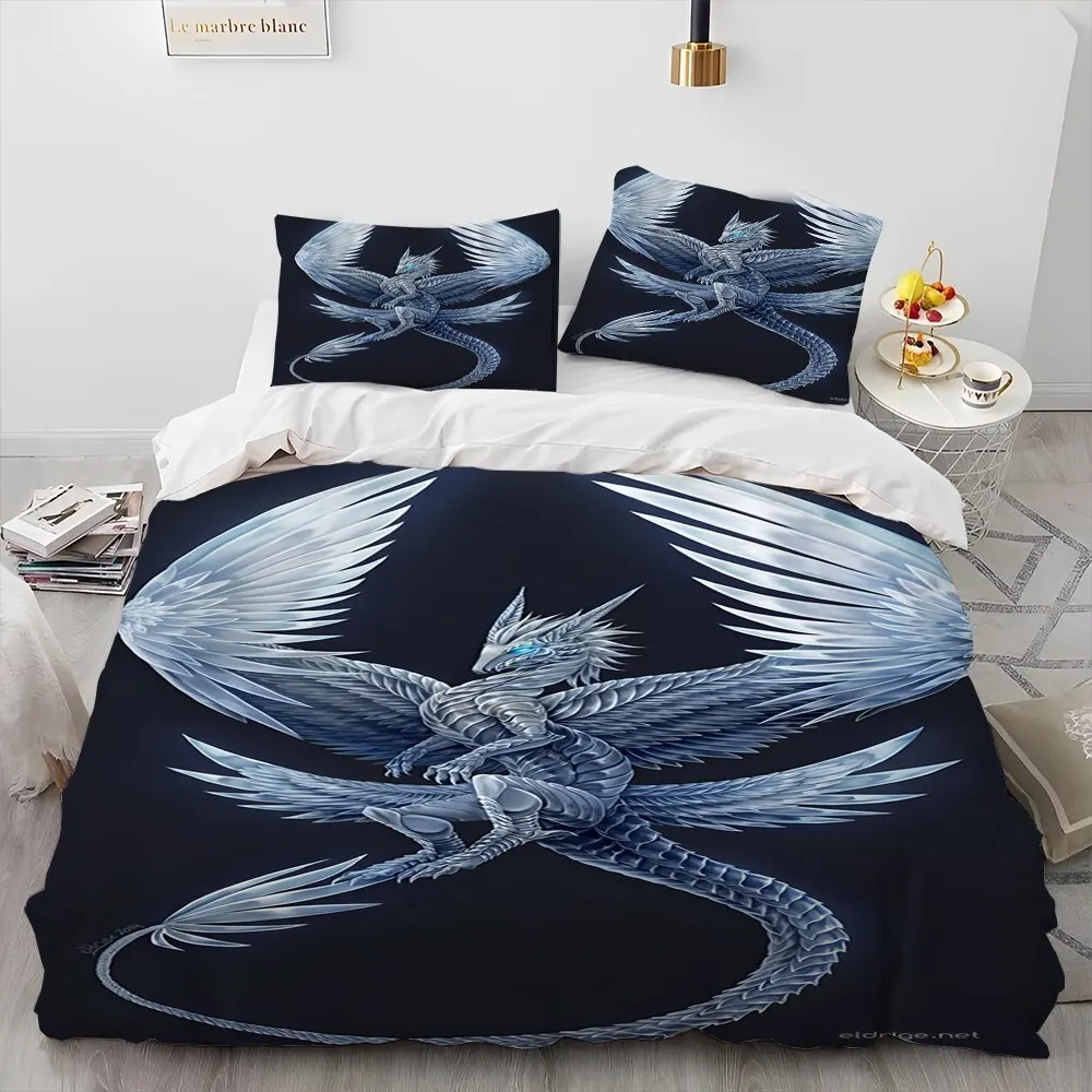 

Комплект постельного белья с 3D рисунком дракона, Комплект постельного белья с пододеяльником, пододеяльником, наволочкой, королевский комплект постельного белья для взрослых и детей