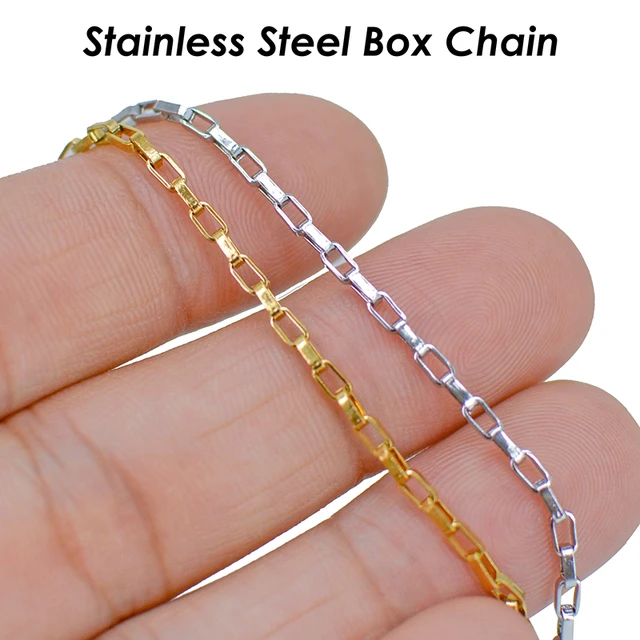 30 Feet Stainless Steel Chain Bulk Wholesale, Rectangle Box Chain Gold  Color, Rectangle Link Chain for Jewelry Making - AliExpress