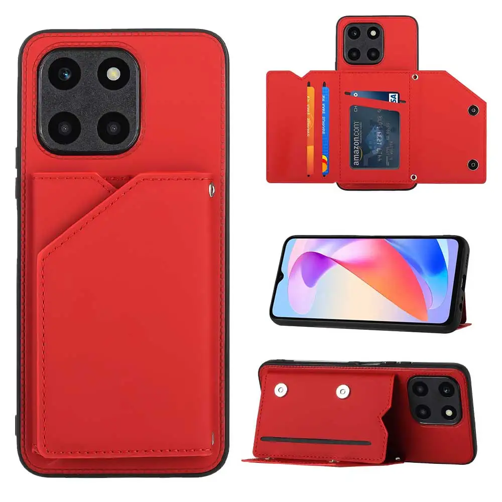 

Skin-feeling card holder phone case for Huawei Honor x6a 4g 90 Lite X7A x8a x9a Magic 3 5 Pro