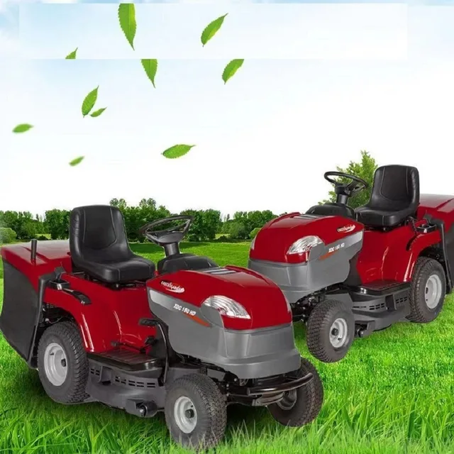 Customized Electric Riding Lawn Mower with Large Grass Bag Battery Powered Garden Tractor for Big Lawn Cutting 2