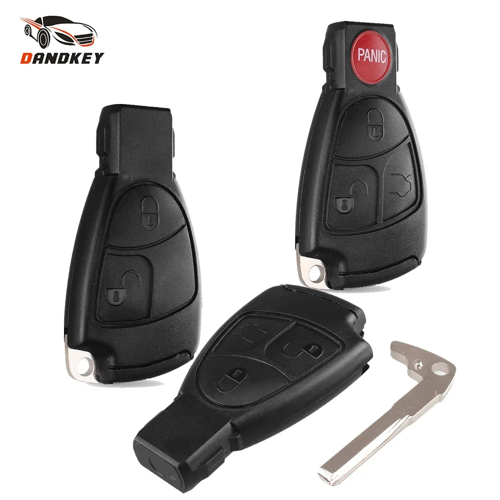 Car Key Case Dandkey Key Shell Replacement for Mercedes Benz C B E Class W203 W211 W204 YU BN CLS CLK Remote Car Key 2/3/4 Buttons Cover