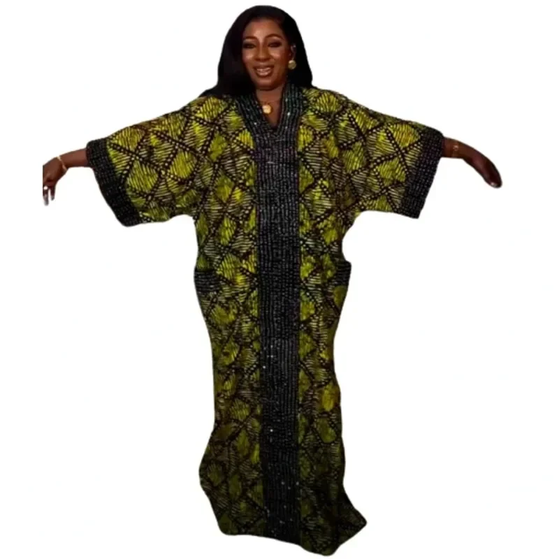 

African Dresses For Women Dashiki Long Maxi Dress Autumn Summer Ladies Traditional African Clothing Fairy Dreess Vetement Femme