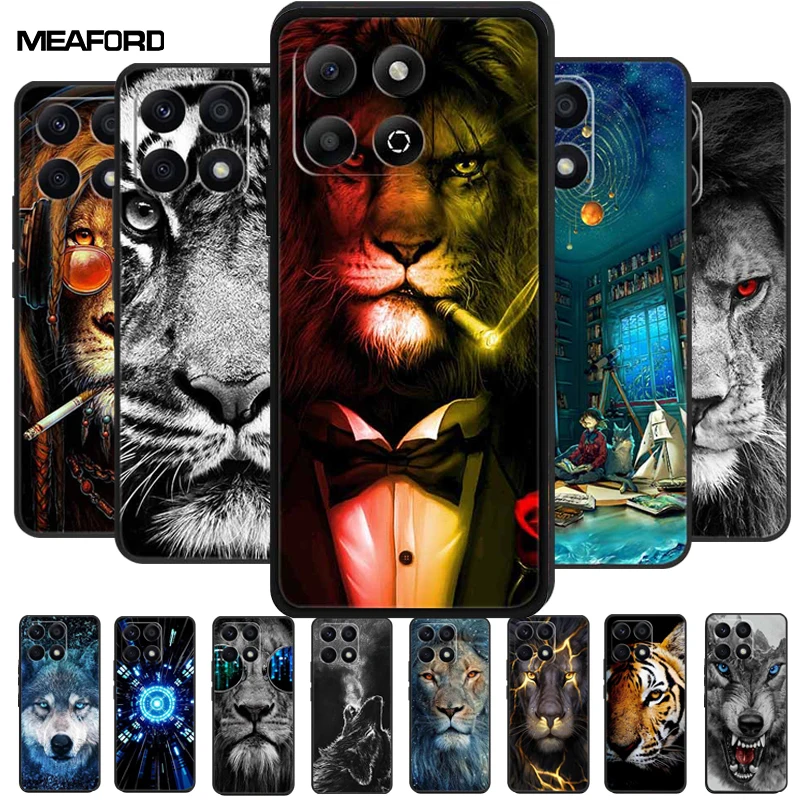 Lion Wolf TPU Silicone Protective Case - Soft Printed Cover