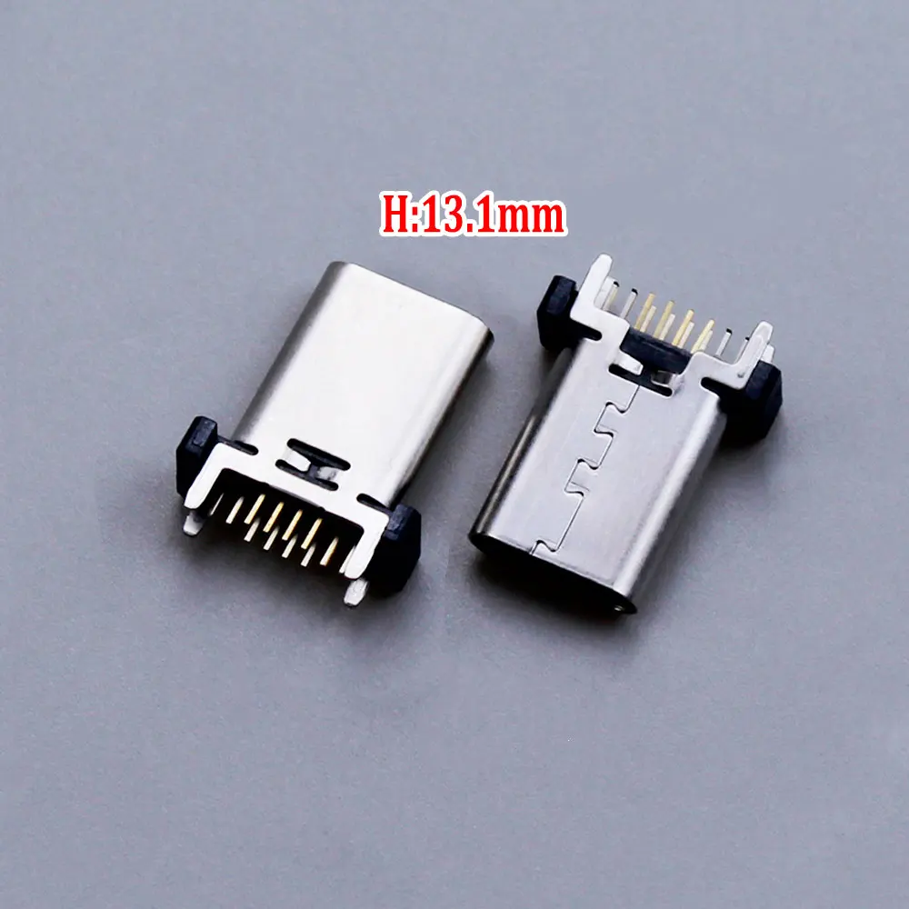 2 PCS 16 핀 유형 C USB 암 소켓 수직 인보드 플러그 커넥터 전자 수리 교체 부품
