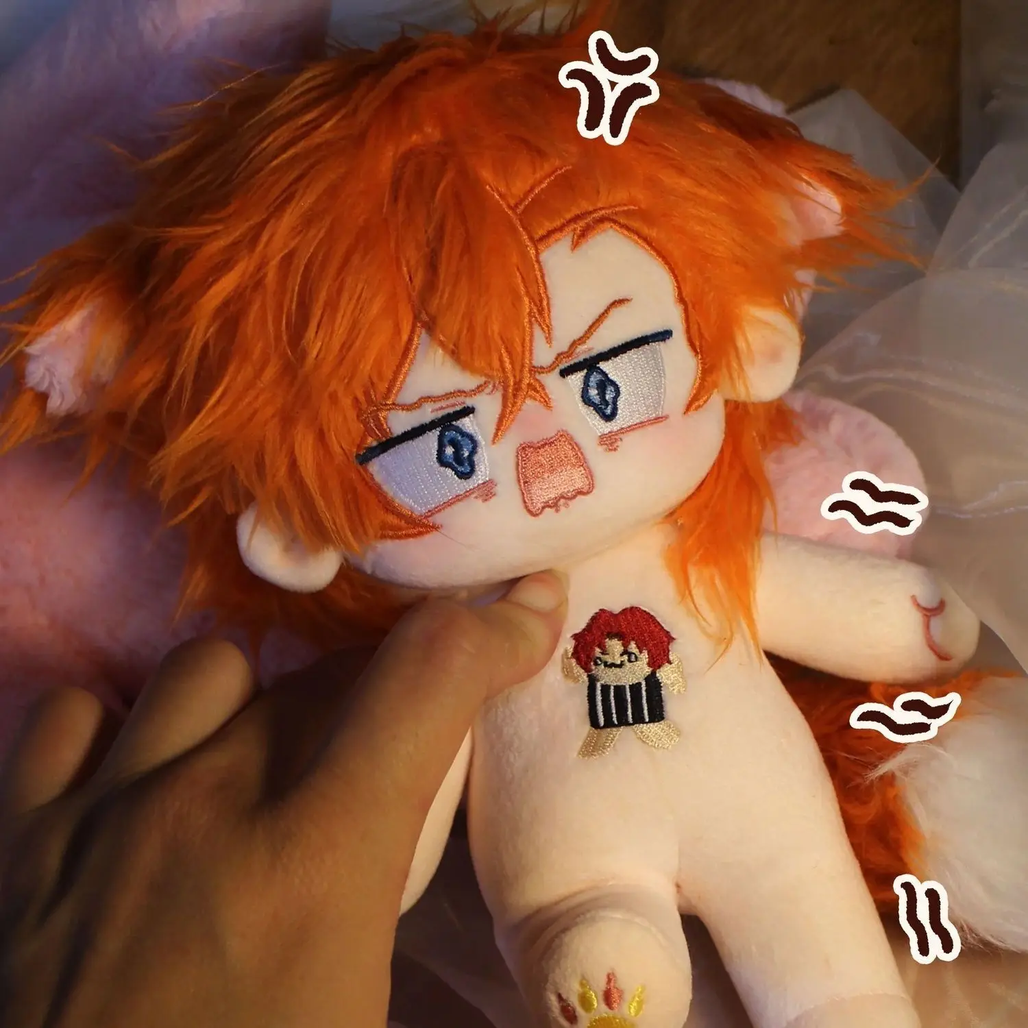 

20CM Anime Nakahara Chuuya Bungo Stray Dogs Cute Cosplay Plush Stuffed Cotton Body Cosplay Dress Up Gift