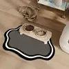 Small Fresh Cloud Style Pet Cat and Dog Diatomaceous Earth Feeding Mat/ Dirt Resistant and Splash Proof Cat and Dog Floor Mat 4
