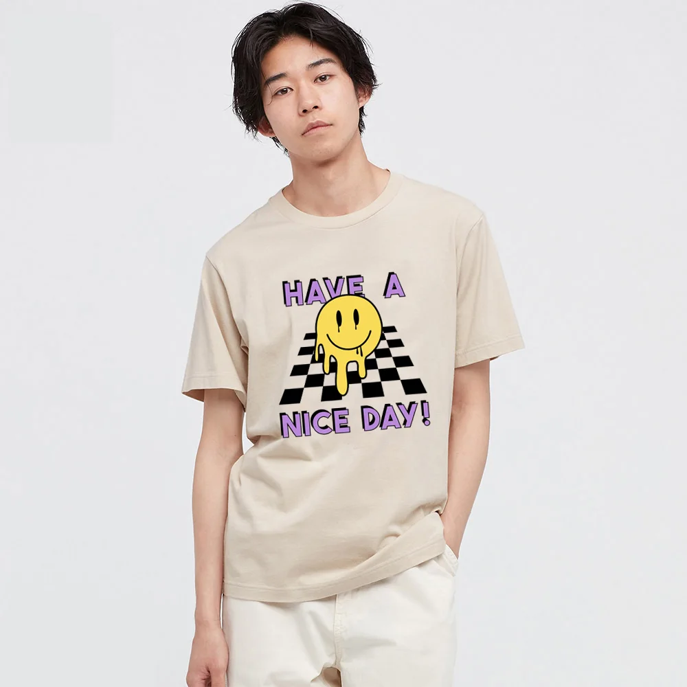 

Have A nice Day Funny Printed T Shirt Women Short Sleeve Cotton Fashion O-Neck Printing Tops