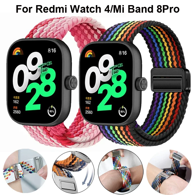 Magnetic Adjustable Braided Nylon Sport Strap Replacement Bracelet