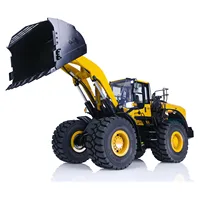 1/14 WA480 Metal RC Hydraulic Wheel Loader with Fork of  Remote Control Construction Car Quick Coupler Sounds Lights Toy 2
