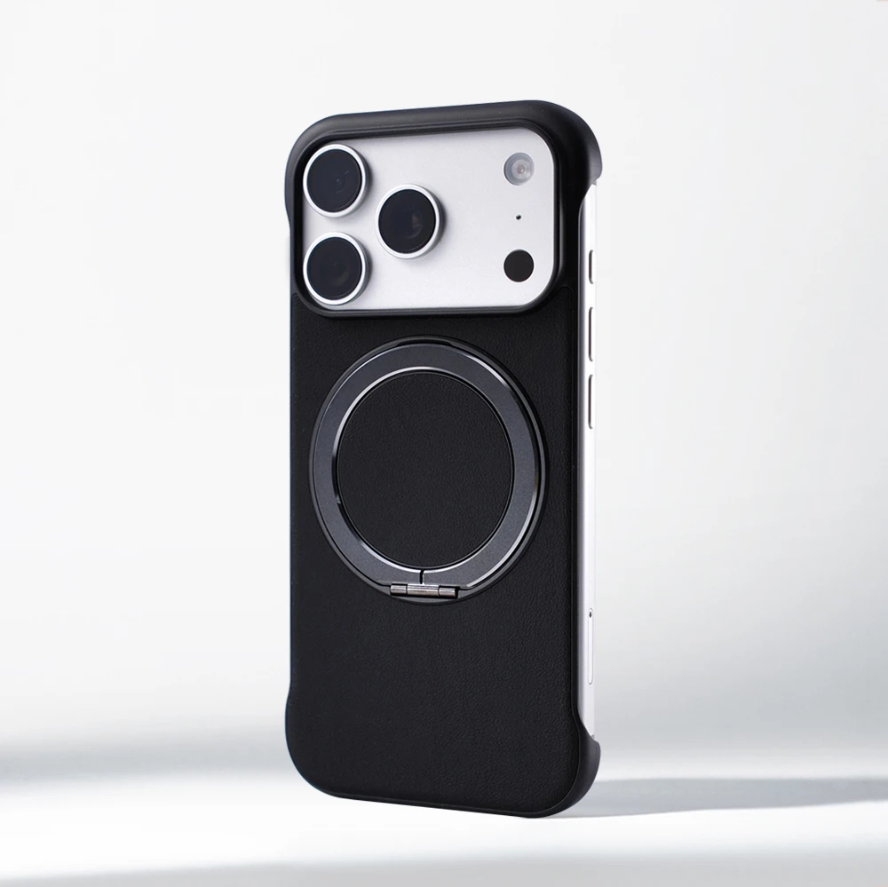Sleek Magnetic Stand Phone Case with Wireless Charging Cover