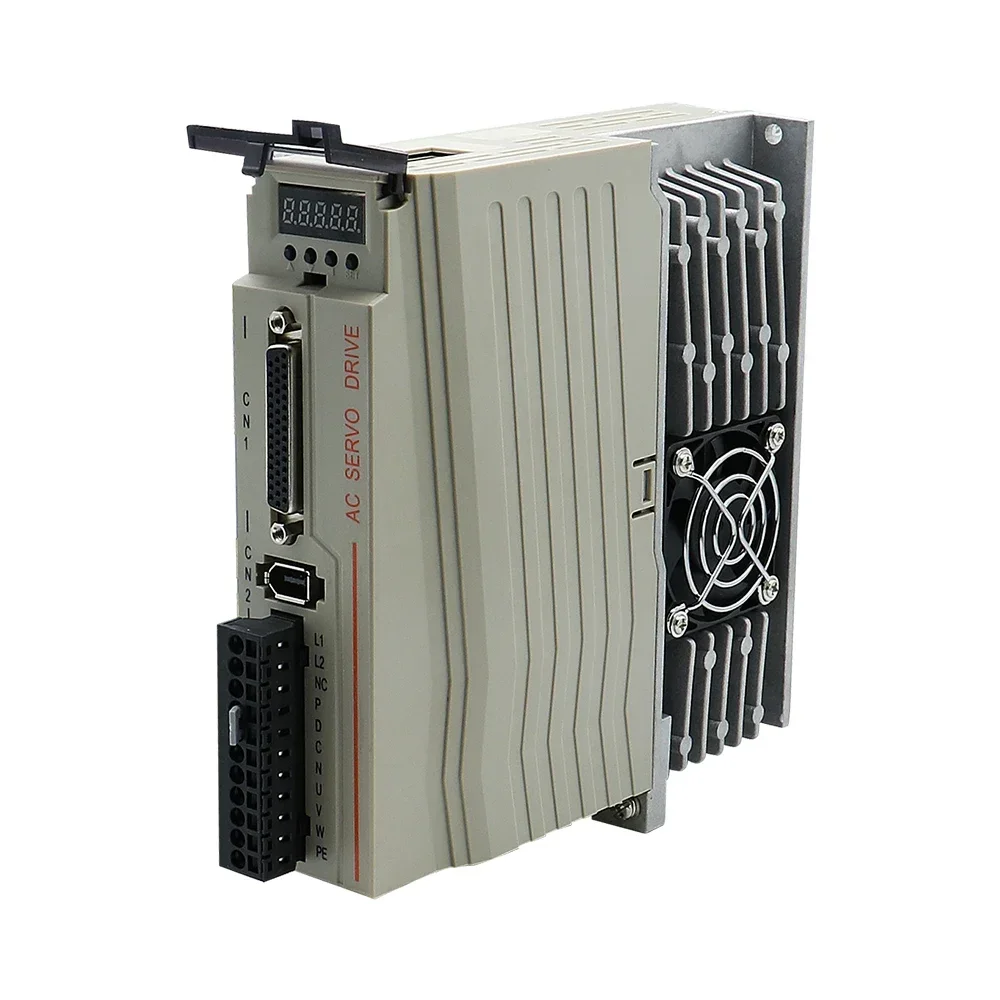 400W 600W 750W AC 220V Servo Motor 1.3N 1.9N 2.4N with Magnetic 17bit Absolute Encoder 3000-6000rpm + Driver for CNC Router ac servo motor ac motor