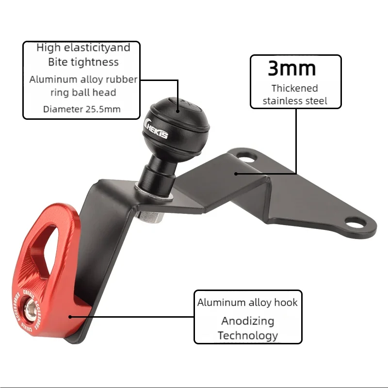 CHEKIS is suitable for ZONTES 368D 368M motorcycle modification accessories front storage hook front navigation mobile phone holder fixed seat hook