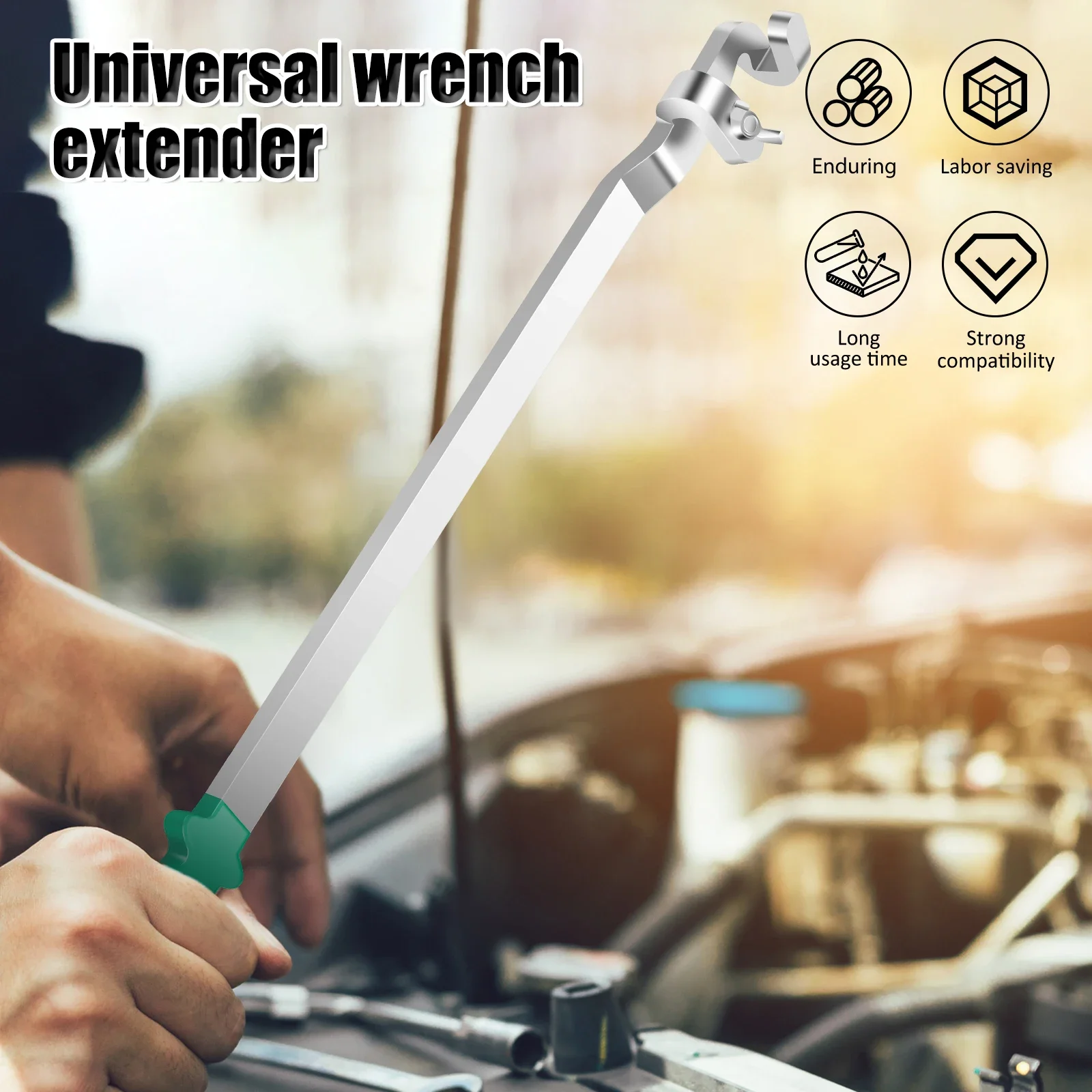 Wrench Extender Tool Long Wrench Extension Rust Resistant Torque Amplifier Extender Torque Amplifier Tool for Tight Space