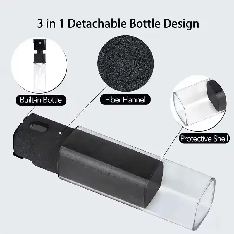 2in1 Microfiber Screen Cleaner Spray Bottle Set Mobile Phone Ipad Computer Microfiber Cloth Wipe Iphone Cleaning Glasses Wipes screen cleaner set