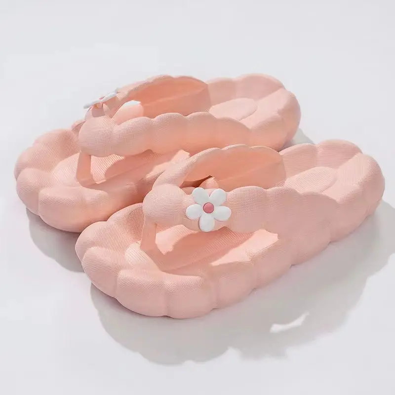 

Летние женские шлепанцы, Повседневные тапочки на мягкой нескользящей подошве, Симпатичные домашние Повседневные тапочки с цветами, тапки для ванной, пляжные тапочки